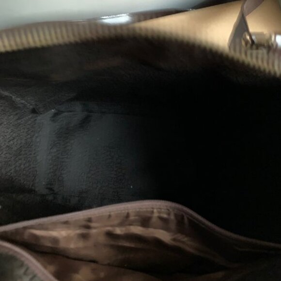 Vintage GIANNI VERSACE Brown Leather Medusa Large Shoulder Bag - Picture 5 of 8